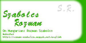 szabolcs rozman business card